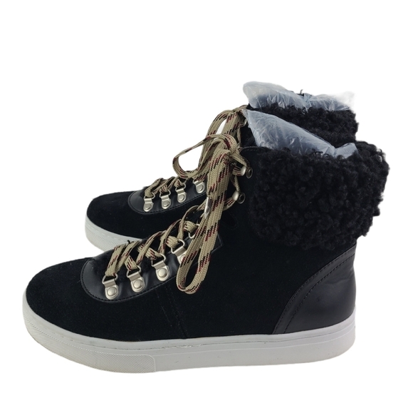 Sam Edelman Luther Shearling Sneaker SZ 8.5 - Picture 3 of 6